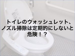 トイレのウォッシュレット、ノズル掃除は定期的にしないと危険！？